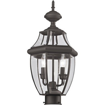 Livex Lighting Monterey Collection 2 Light Bronze Outdoor Post Lantern in Bronze 2254-07