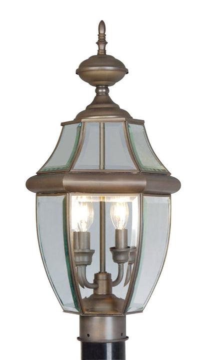 Livex Lighting Monterey Collection 2 Light Bronze Outdoor Post Lantern in Bronze 2254-07