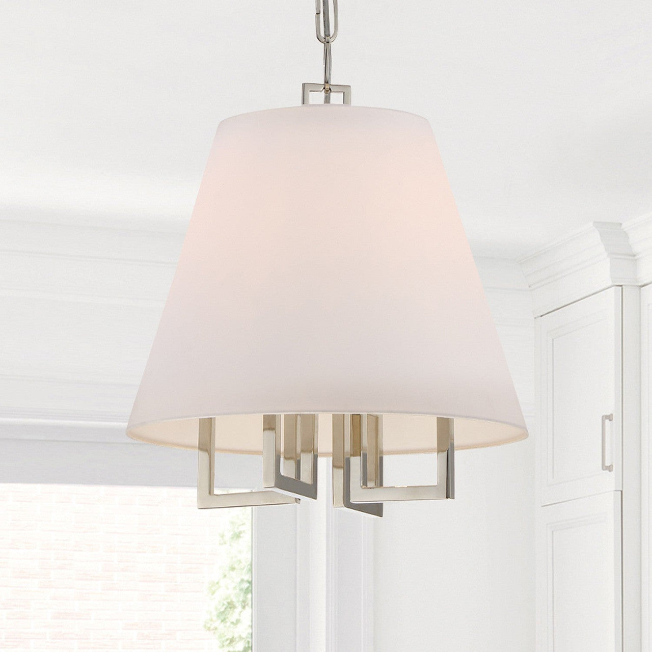 Crystorama Libby Langdon for Crystorama Westwood 4 Light Polished Nickel Mini Chandelier 2254-PN