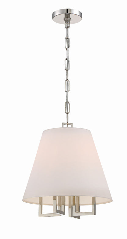 Crystorama Libby Langdon for Crystorama Westwood 4 Light Polished Nickel Mini Chandelier 2254-PN