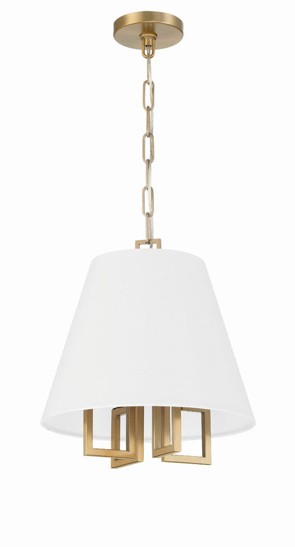 Crystorama Libby Langdon for Crystorama Westwood 4 Light Vibrant Gold Mini Chandelier 2254-VG