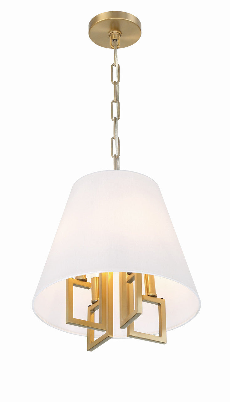 Crystorama Libby Langdon for Crystorama Westwood 4 Light Vibrant Gold Mini Chandelier 2254-VG