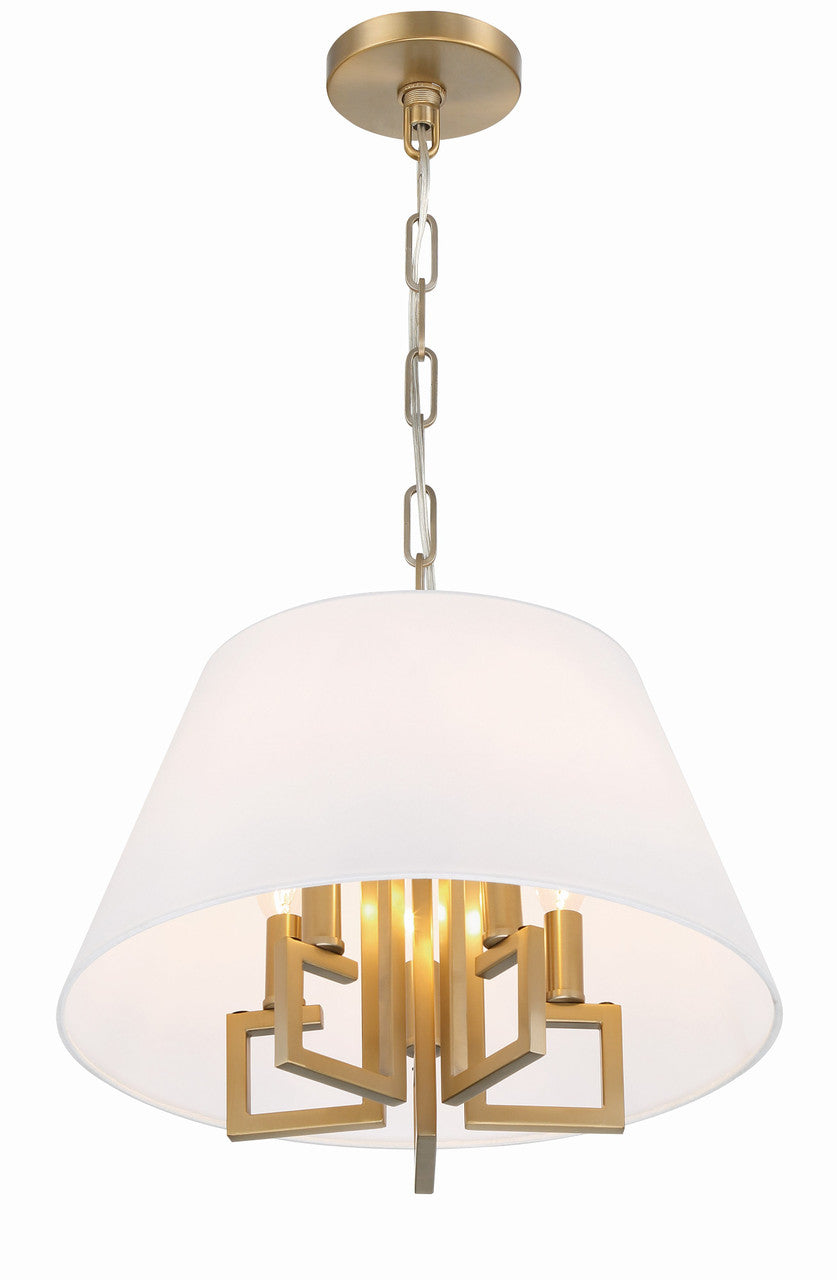 Crystorama Libby Langdon for Crystorama Westwood 5 Light Vibrant Gold Mini Chandelier 2255-VG