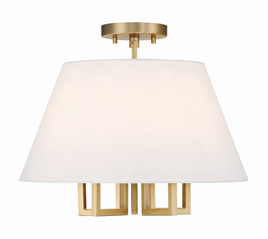 Crystorama Libby Langdon for Crystorama Westwood 5 Light Vibrant Gold Ceiling Mount 2255-VG_CEILING