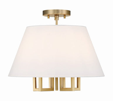 Crystorama Libby Langdon for Crystorama Westwood 5 Light Vibrant Gold Ceiling Mount 2255-VG_CEILING