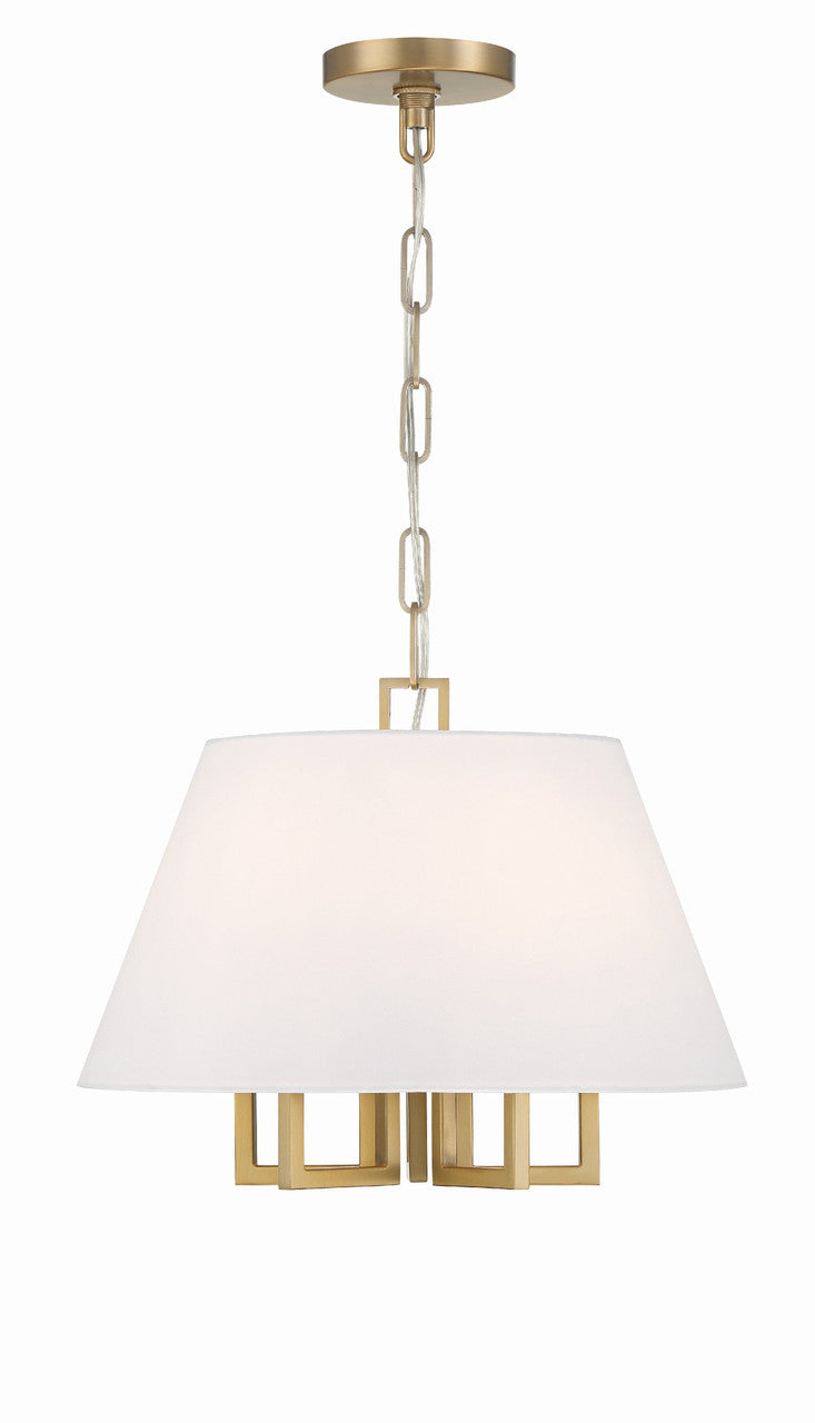 Crystorama Libby Langdon for Crystorama Westwood 5 Light Vibrant Gold Mini Chandelier 2255-VG