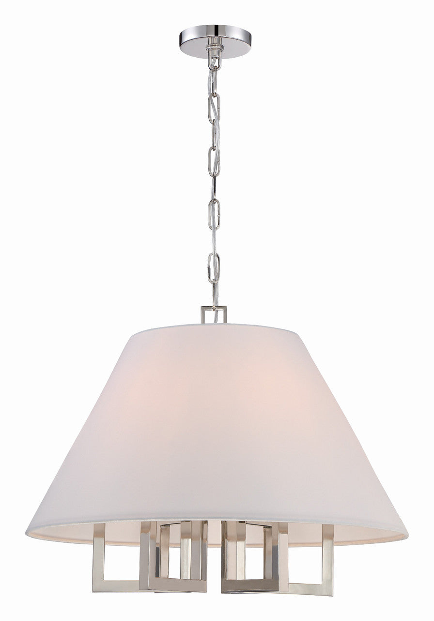 Crystorama Libby Langdon for Crystorama Westwood 6 Light Polished Nickel Chandelier 2256-PN