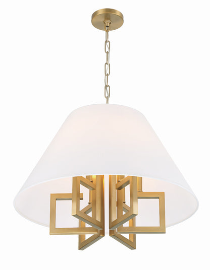 Crystorama Libby Langdon for Crystorama Westwood 6 Light Vibrant Gold Chandelier 2256-VG