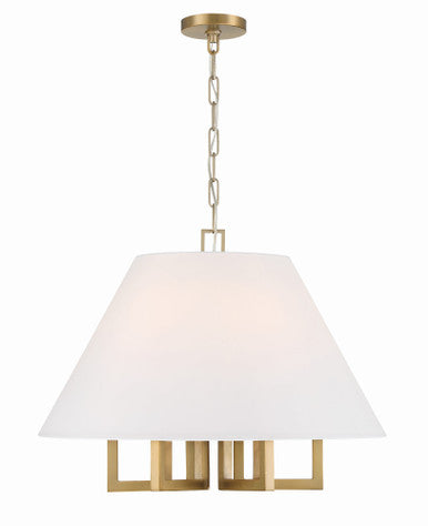 Crystorama Libby Langdon for Crystorama Westwood 6 Light Vibrant Gold Chandelier 2256-VG