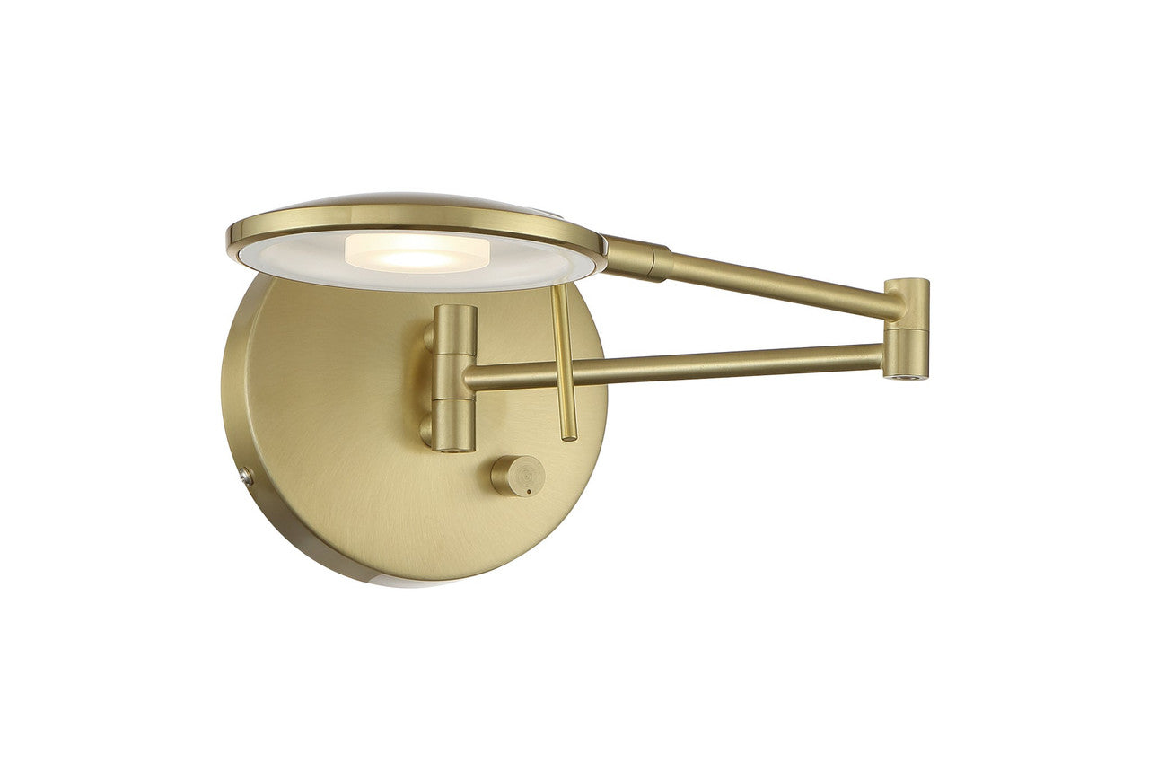 Arnsberg Dessau Turbo Wall Sconce in Satin Brass 225870108