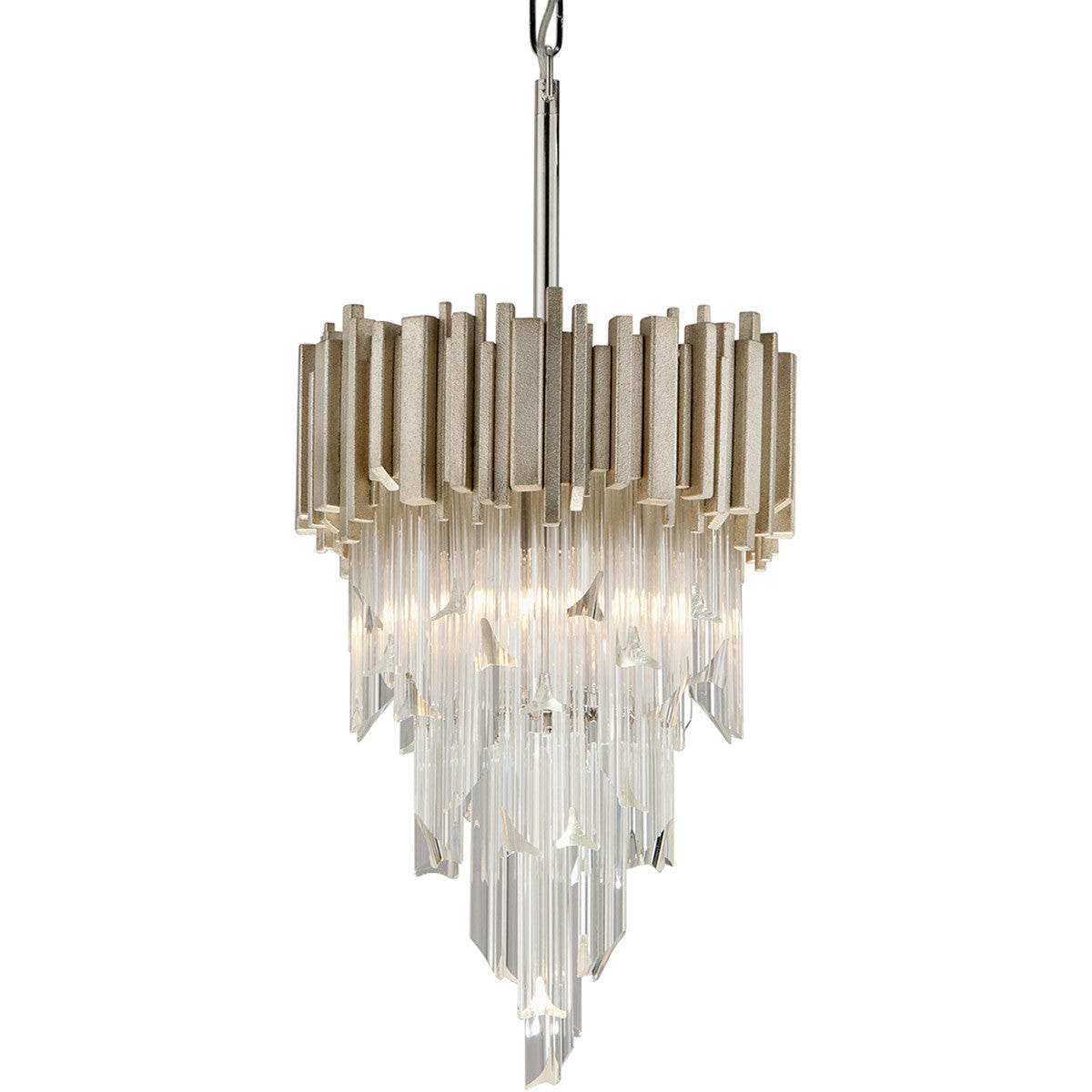 Corbett Lighting Mystique Pendant in Modern Silver Leaf 226-43