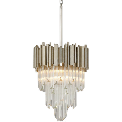 Corbett Lighting Mystique Pendant in Modern Silver Leaf 226-44