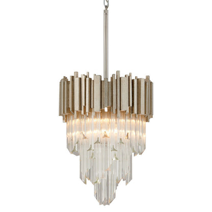 Corbett Lighting Mystique Pendant in Modern Silver Leaf 226-44