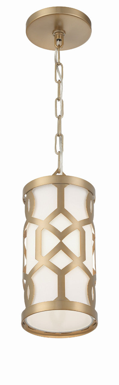 Crystorama Libby Langdon for Crystorama Jennings 1 Light Aged Brass Pendant 2260-AG