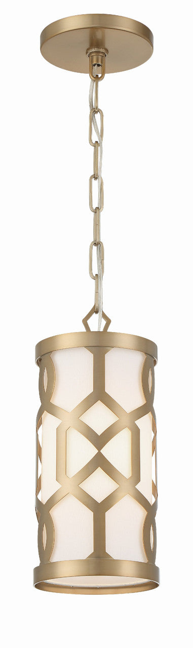 Crystorama Libby Langdon for Crystorama Jennings 1 Light Aged Brass Pendant 2260-AG