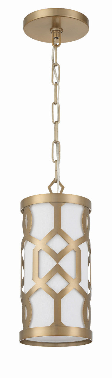 Crystorama Libby Langdon for Crystorama Jennings 1 Light Aged Brass Pendant 2260-AG