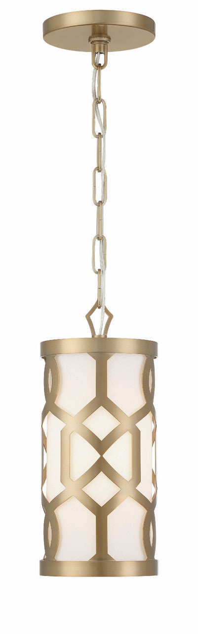 Crystorama Libby Langdon for Crystorama Jennings 1 Light Aged Brass Pendant 2260-AG