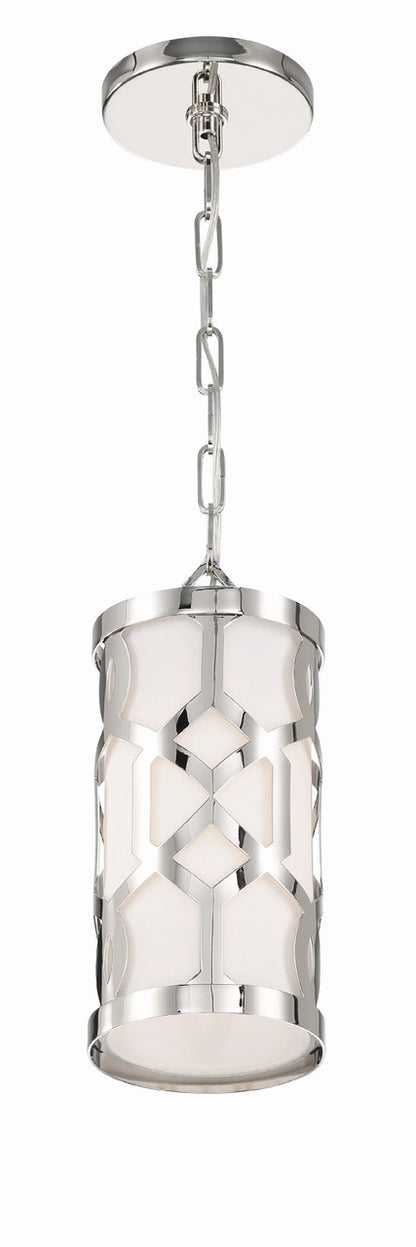 Crystorama Libby Langdon for Crystorama Jennings 1 Light Polished Nickel Pendant 2260-PN