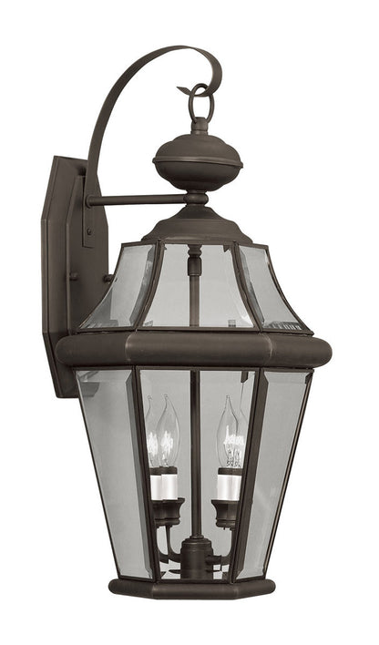 Livex Lighting Georgetown Collection 2 Light Bronze Outdoor Wall Lantern in Bronze 2261-07