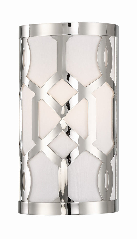 Crystorama Libby Langdon for Crystorama Jennings 1 Light Polished Nickel Wall Mount 2262-PN