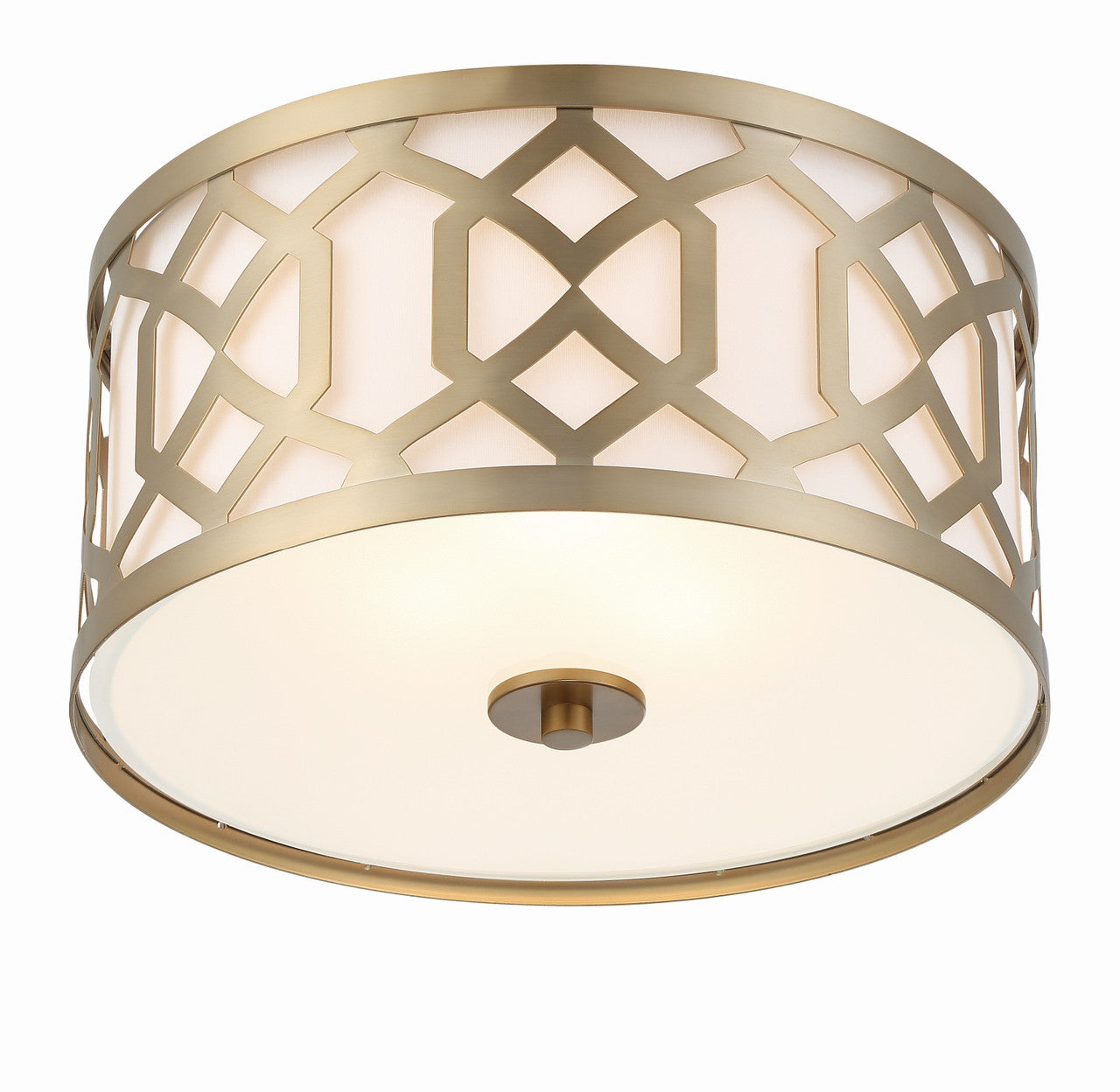 Crystorama Libby Langdon for Crystorama Jennings 3 Light Aged Brass Ceiling Mount 2263-AG