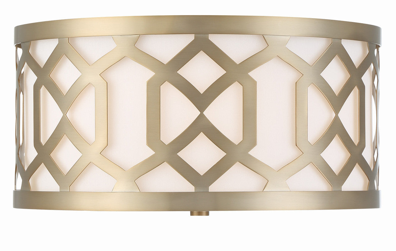 Crystorama Libby Langdon for Crystorama Jennings 3 Light Aged Brass Ceiling Mount 2263-AG