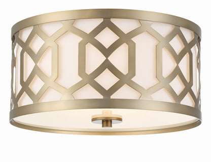 Crystorama Libby Langdon for Crystorama Jennings 3 Light Aged Brass Ceiling Mount 2263-AG