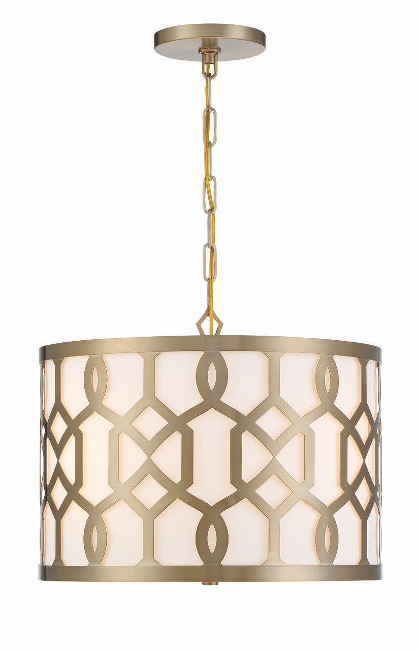 Crystorama Libby Langdon for Crystorama Jennings 3 Light Aged Brass Chandelier 2265-AG