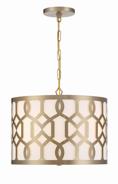 Crystorama Libby Langdon for Crystorama Jennings 3 Light Aged Brass Chandelier 2265-AG