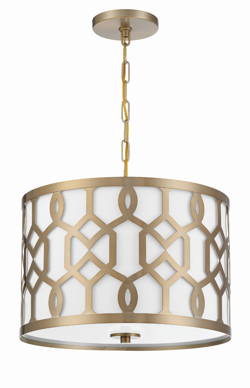 Crystorama Libby Langdon for Crystorama Jennings 3 Light Aged Brass Chandelier 2265-AG