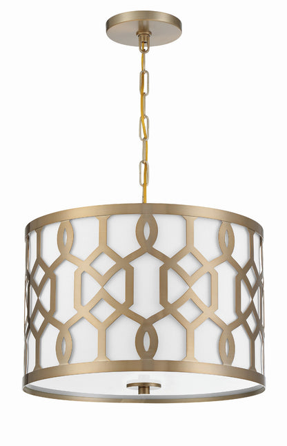 Crystorama Libby Langdon for Crystorama Jennings 3 Light Aged Brass Chandelier 2265-AG