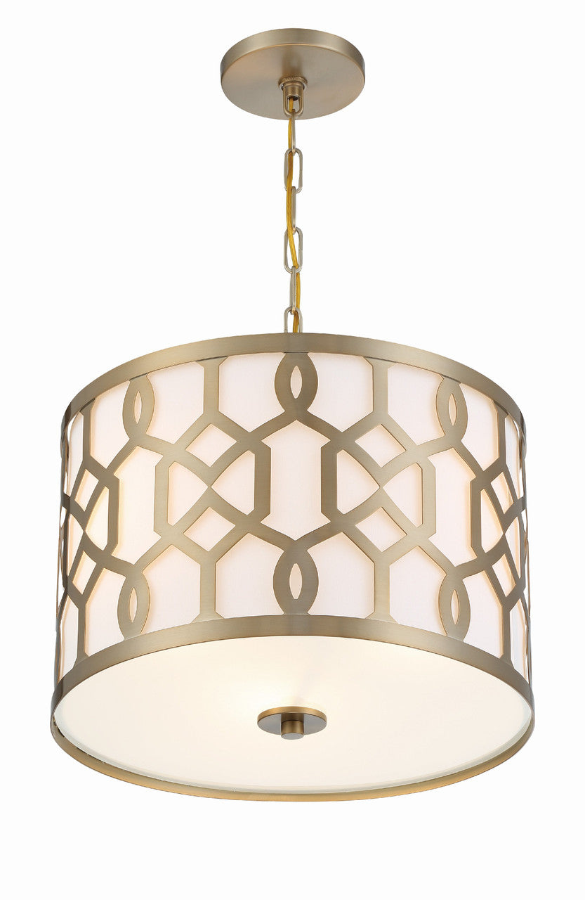 Crystorama Libby Langdon for Crystorama Jennings 3 Light Aged Brass Chandelier 2265-AG