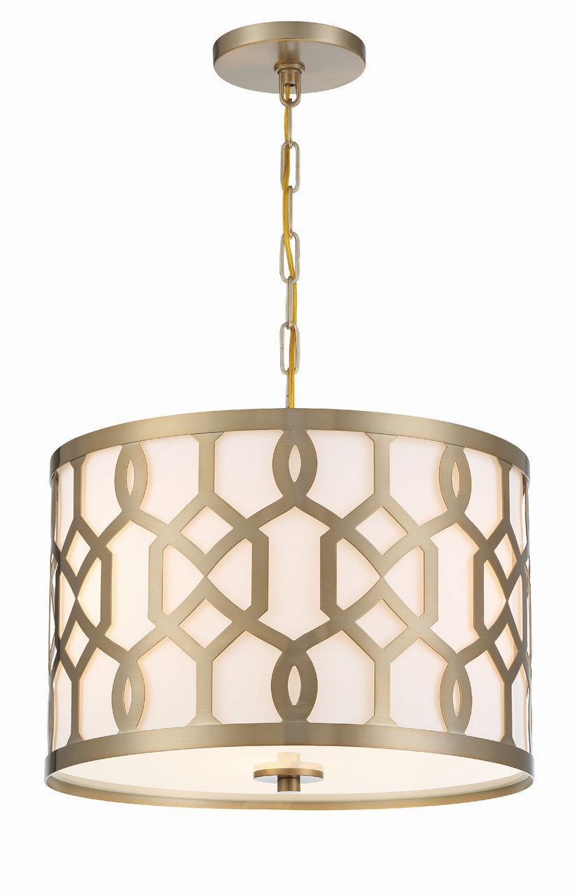 Crystorama Libby Langdon for Crystorama Jennings 3 Light Aged Brass Chandelier 2265-AG