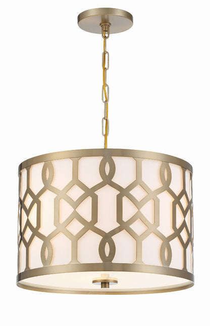 Crystorama Libby Langdon for Crystorama Jennings 3 Light Aged Brass Chandelier 2265-AG