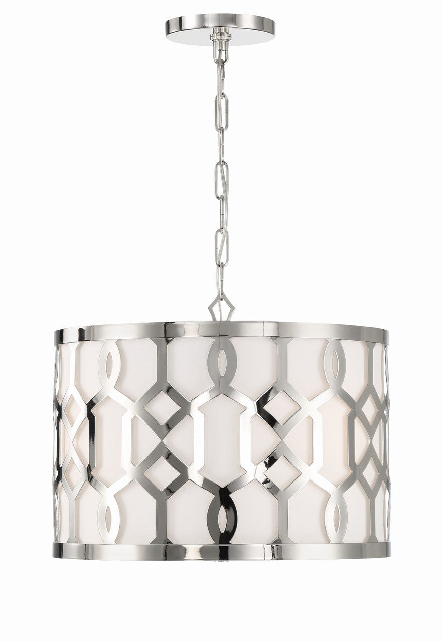 Crystorama Libby Langdon for Crystorama Jennings 3 Light Polished Nickel Chandelier 2265-PN