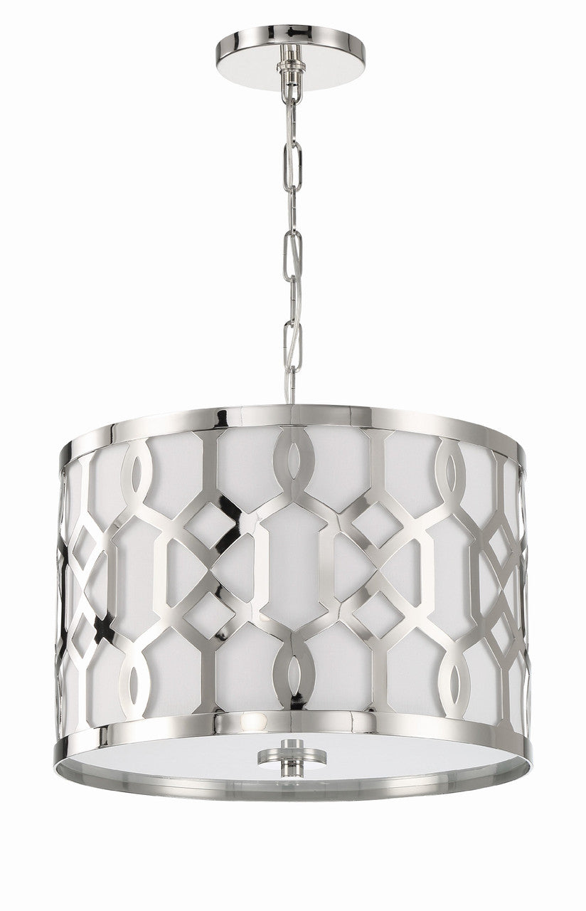 Crystorama Libby Langdon for Crystorama Jennings 3 Light Polished Nickel Chandelier 2265-PN