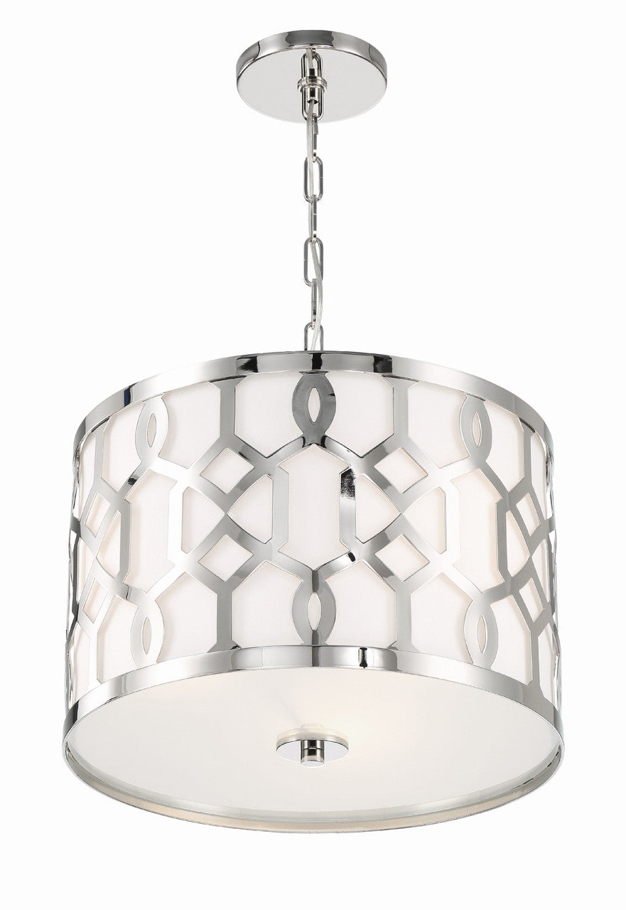 Crystorama Libby Langdon for Crystorama Jennings 3 Light Polished Nickel Chandelier 2265-PN