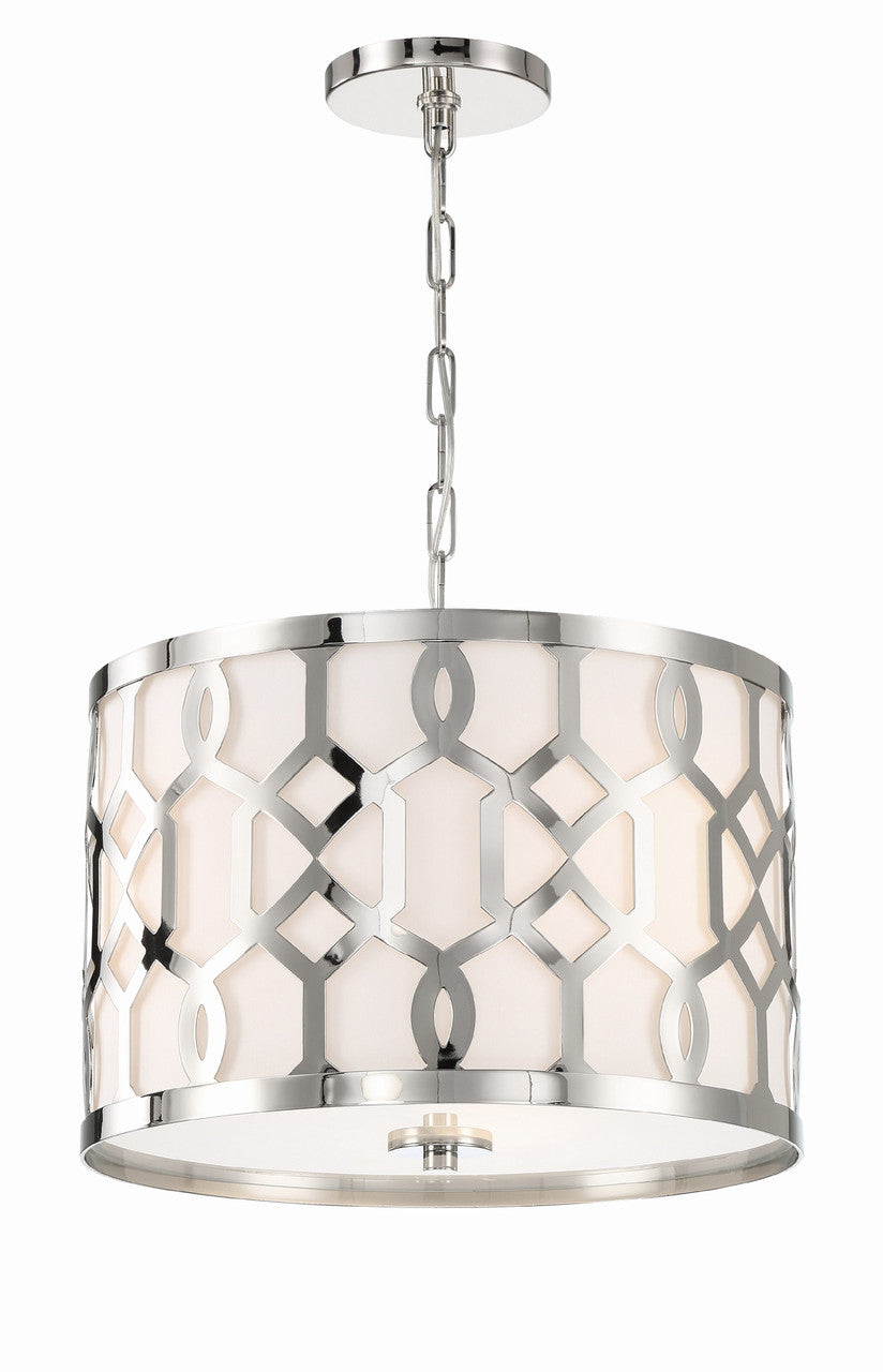 Crystorama Libby Langdon for Crystorama Jennings 3 Light Polished Nickel Chandelier 2265-PN