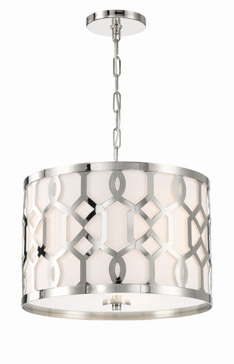 Crystorama Libby Langdon for Crystorama Jennings 3 Light Polished Nickel Chandelier 2265-PN