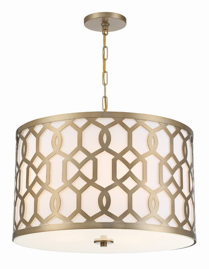 Crystorama Libby Langdon for Crystorama Jennings 5 Light Aged Brass Chandelier 2266-AG