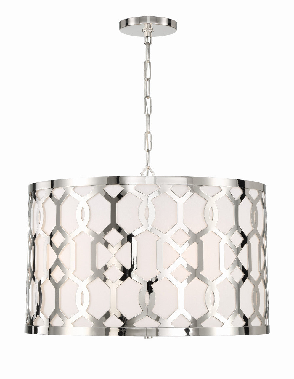 Crystorama Libby Langdon for Crystorama Jennings 5 Light Polished Nickel Chandelier 2266-PN