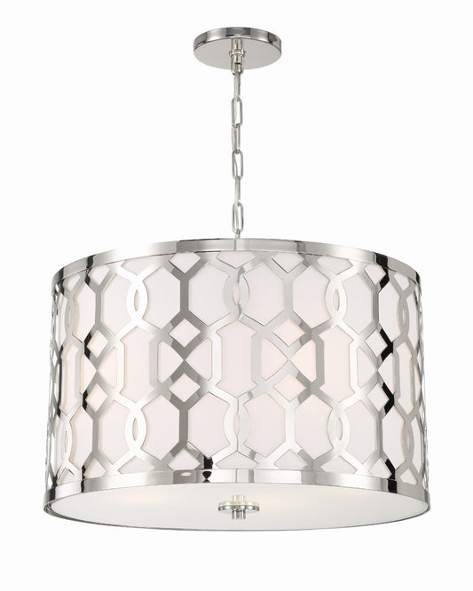 Crystorama Libby Langdon for Crystorama Jennings 5 Light Polished Nickel Chandelier 2266-PN