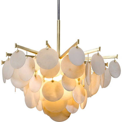 Corbett Lighting Serenity Chandelier in Gold Leaf 228-44-GL/SS