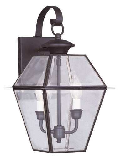 Livex Lighting Westover Collection 2 Light Bronze Outdoor Wall Lantern in Bronze 2281-07