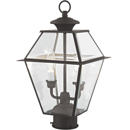 Livex Lighting Westover Collection 2 Light Bronze Outdoor Post Lantern in Bronze 2284-07