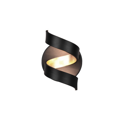 Arnsberg Spiral Wall Sconce in Black / Gold 229910202