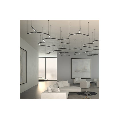 Sonneman Lighting Ola™ Tri-Star LED Pendant in Satin Black 22QKCT01120PHA