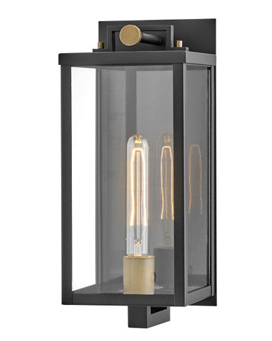 Hinkley Lighting Catalina Medium Wall Mount Lantern in Black 23010BK