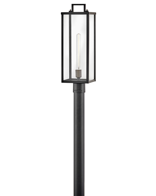 Hinkley Lighting Catalina Large Post Mount Lantern in Black 23011BK