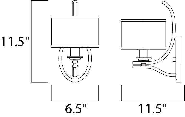 Maxim Orion 1-Light Wall Sconce in Satin Nickel 23038SWSN